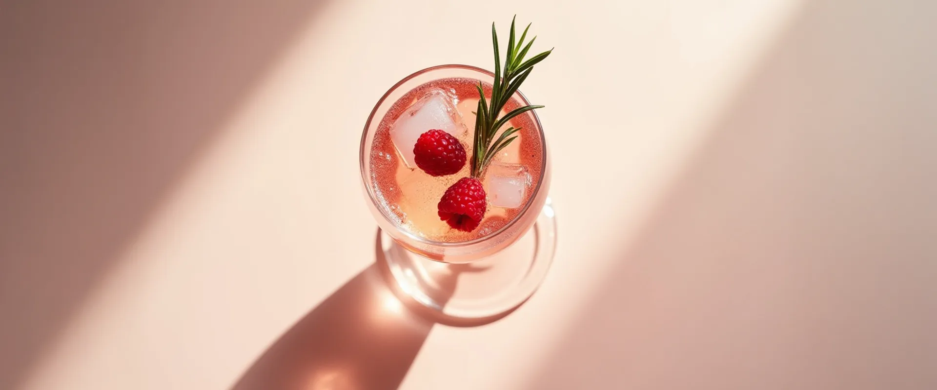 HiBerry Lillet mit Eiswürfeln und frischen Minzblättern, gestellt auf einem Holzbrett vor einem samtigen grünen Hintergrund.